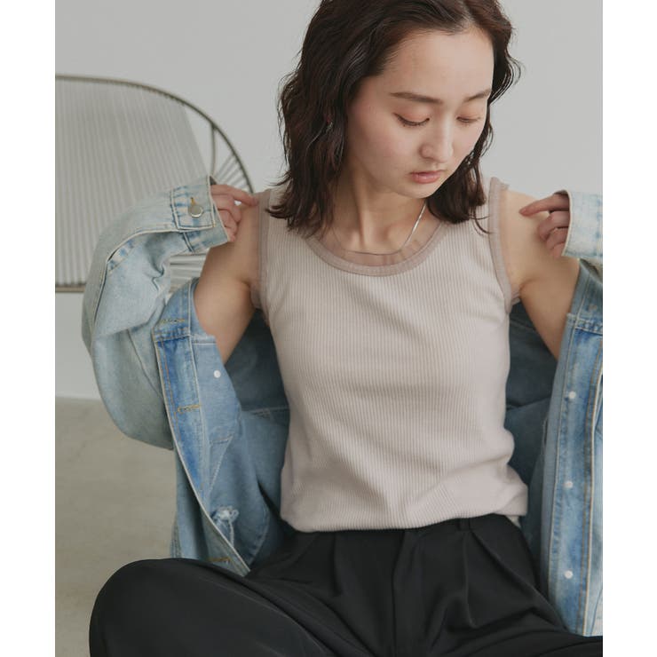 【2026SS新作】チュールリブタンクトップ | ad thie | 詳細画像30 