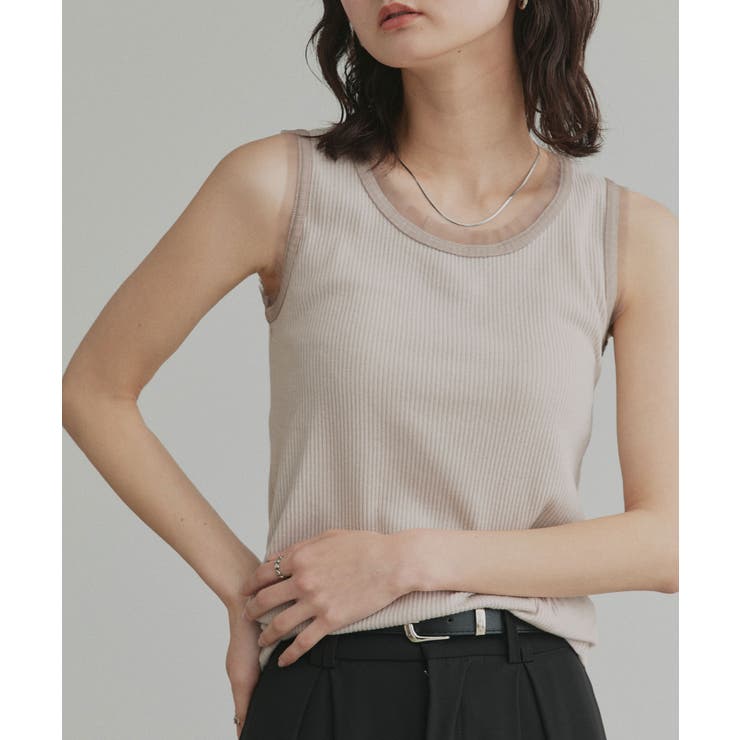 【2026SS新作】チュールリブタンクトップ | ad thie | 詳細画像31 