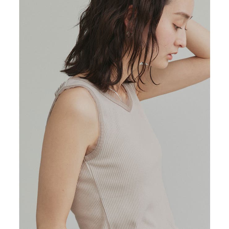 【2026SS新作】チュールリブタンクトップ | ad thie | 詳細画像33 