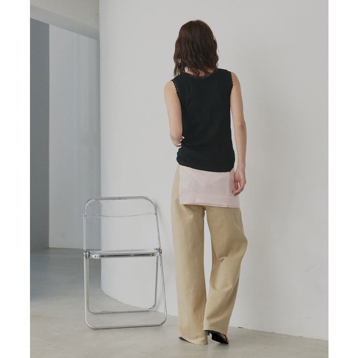 【2026SS新作】アソート クルーネックレースタンクトップ | ad thie | 詳細画像18 