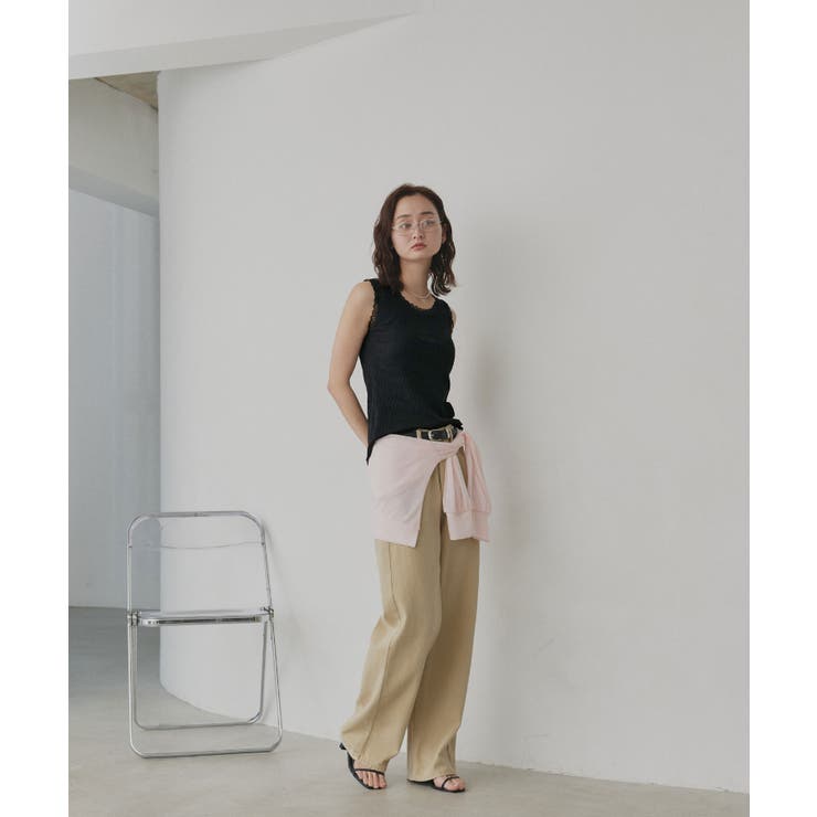 【2026SS新作】アソート クルーネックレースタンクトップ | ad thie | 詳細画像19 