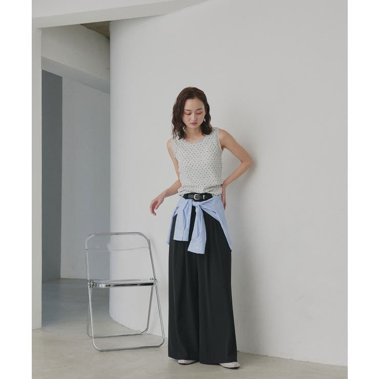 【2026SS新作】アソート クルーネックレースタンクトップ | ad thie | 詳細画像26 