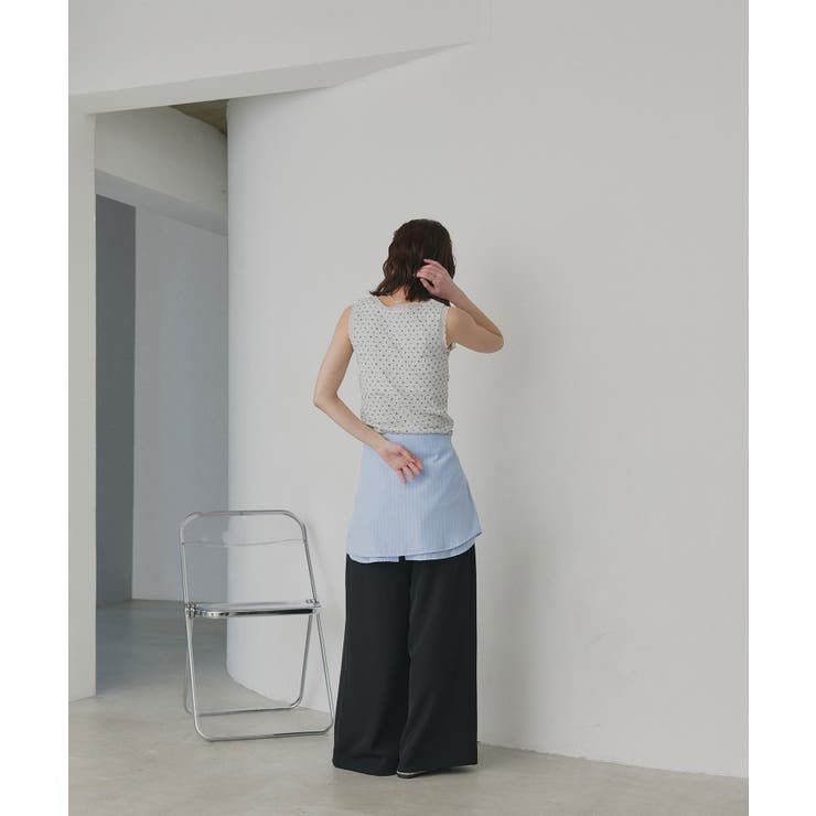 【2026SS新作】アソート クルーネックレースタンクトップ | ad thie | 詳細画像28 