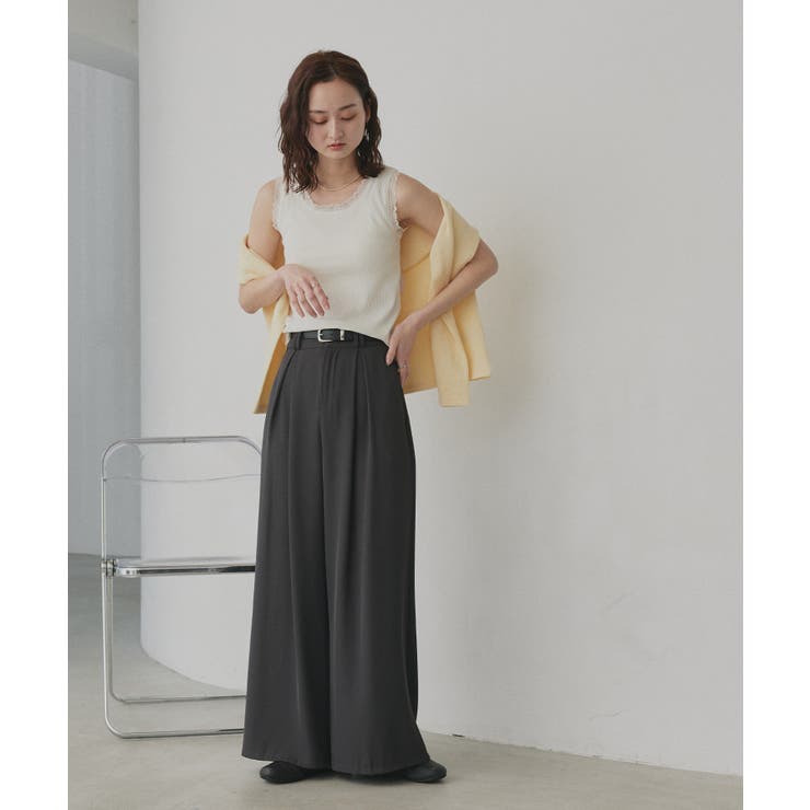 【2026SS新作】アソート クルーネックレースタンクトップ | ad thie | 詳細画像3 