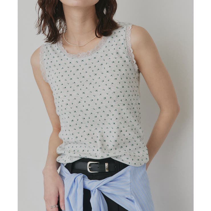 【2026SS新作】アソート クルーネックレースタンクトップ | ad thie | 詳細画像30 