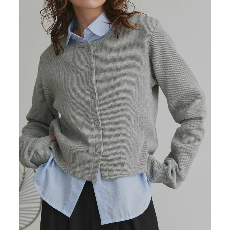 【2026SS新作】ワッフルコンパクトカーディガン | ad thie | 詳細画像10 