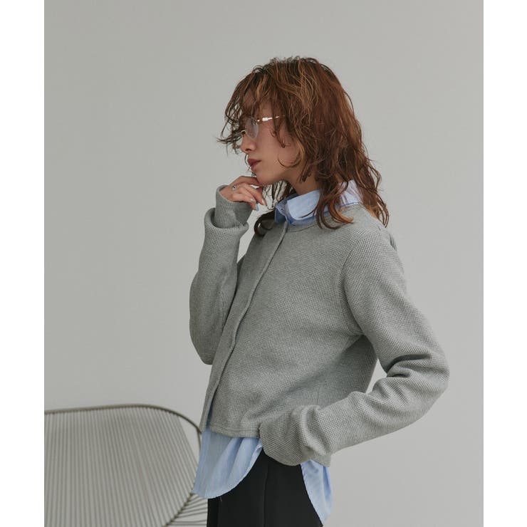 【2026SS新作】ワッフルコンパクトカーディガン | ad thie | 詳細画像12 