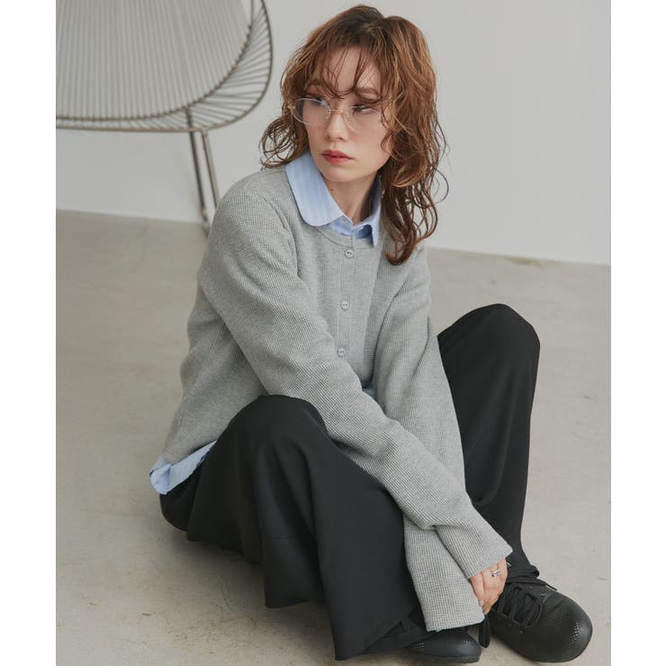 【2026SS新作】ワッフルコンパクトカーディガン | ad thie | 詳細画像13 