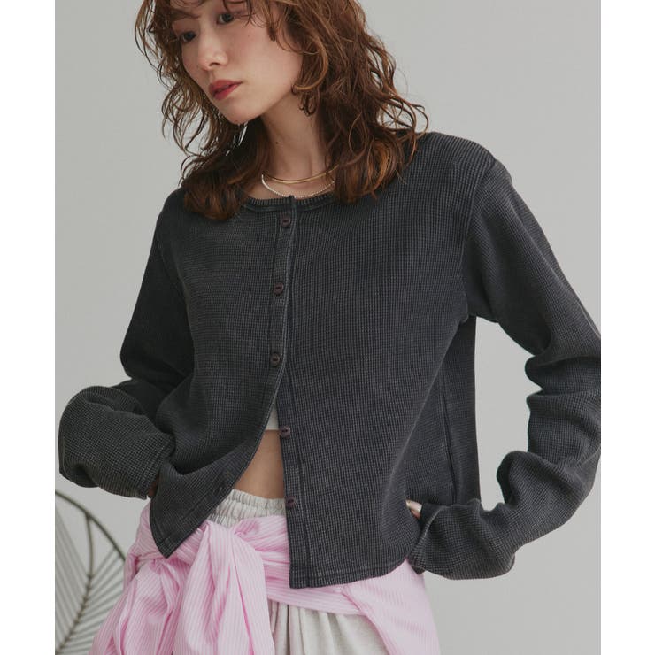 【2026SS新作】ワッフルコンパクトカーディガン | ad thie | 詳細画像18 