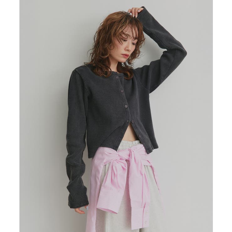 【2026SS新作】ワッフルコンパクトカーディガン | ad thie | 詳細画像19 