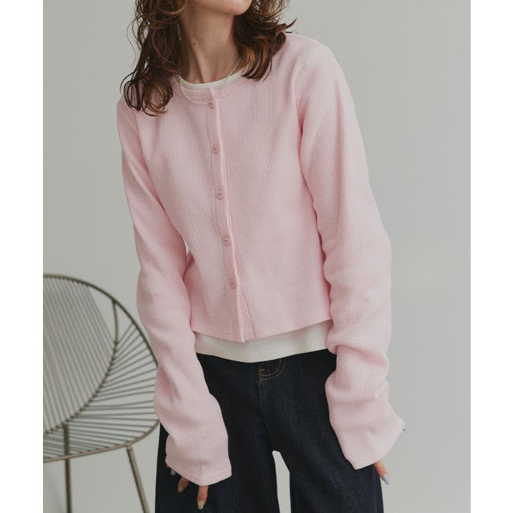 【2026SS新作】ワッフルコンパクトカーディガン | ad thie | 詳細画像25 