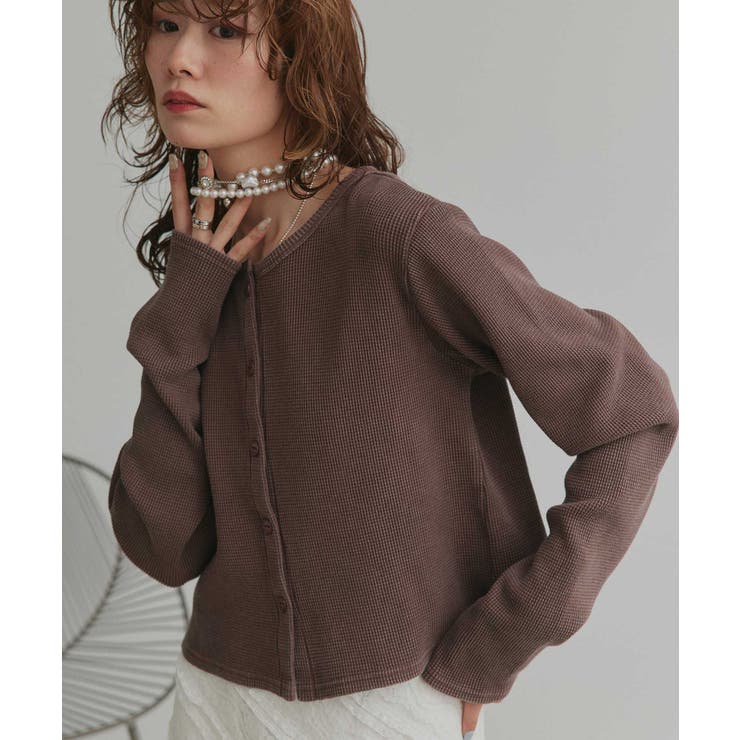 【2026SS新作】ワッフルコンパクトカーディガン | ad thie | 詳細画像34 