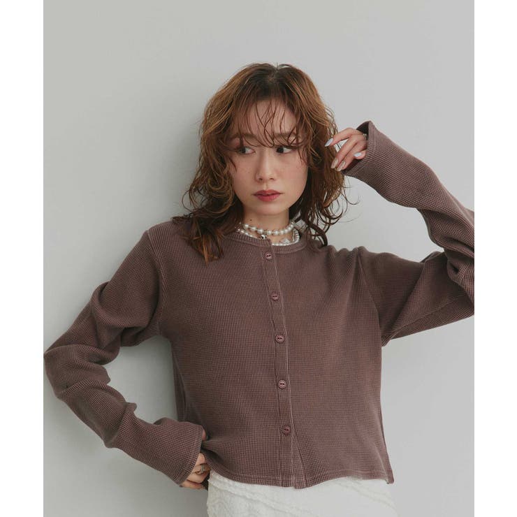 【2026SS新作】ワッフルコンパクトカーディガン | ad thie | 詳細画像37 