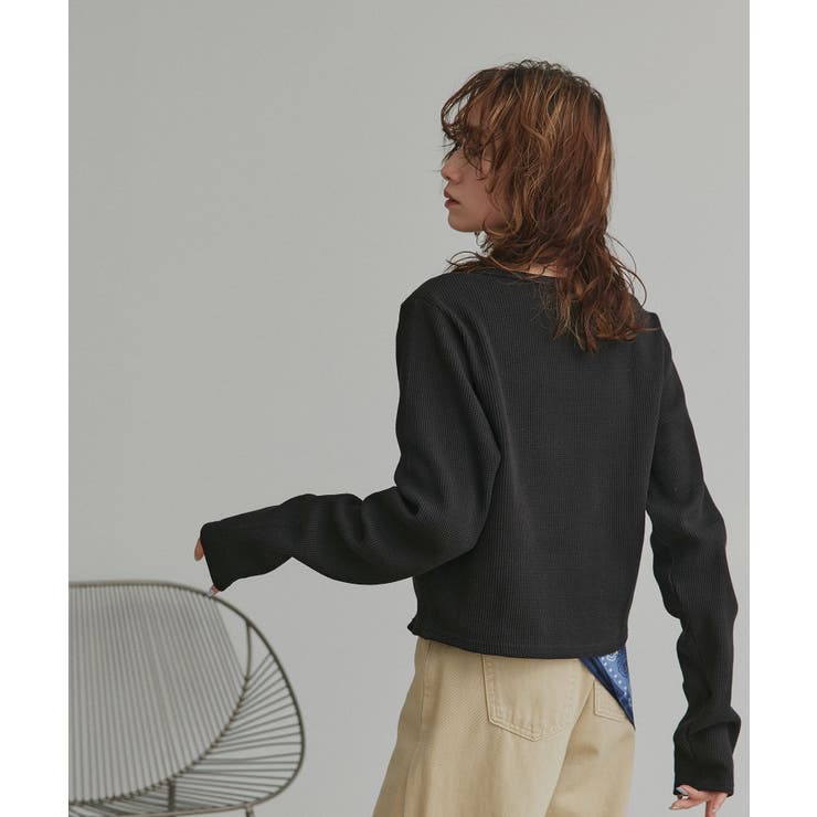 【2026SS新作】ワッフルコンパクトカーディガン | ad thie | 詳細画像7 