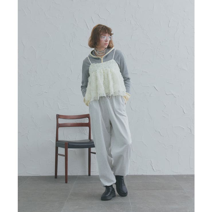 【2026SS新作】バイカラーワッフルパーカー | ad thie | 詳細画像2 