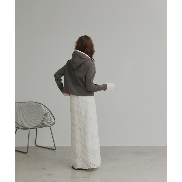 【2026SS新作】バイカラーワッフルパーカー | ad thie | 詳細画像43 