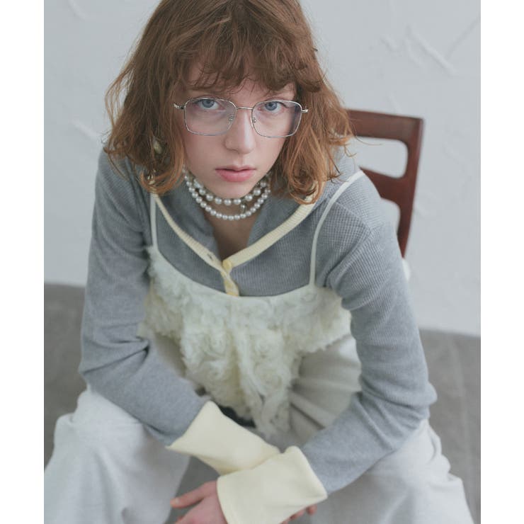 【2026SS新作】バイカラーワッフルパーカー | ad thie | 詳細画像5 