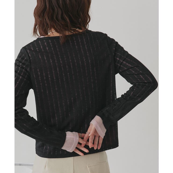 【2026SS新作】シアーリブヘンリーネックトップス | ad thie | 詳細画像15 