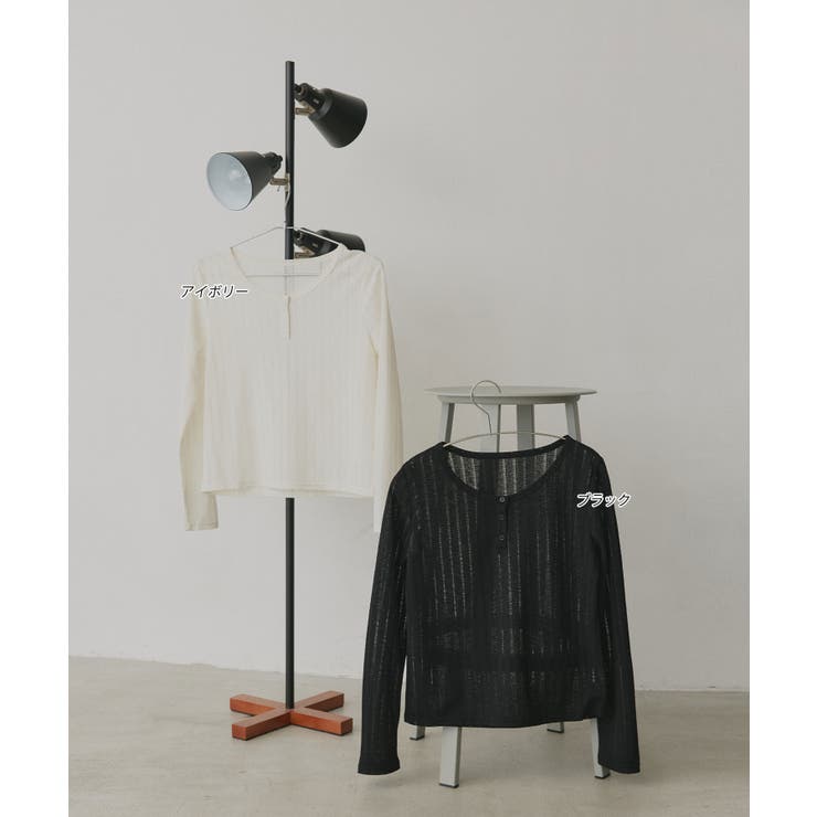 【2026SS新作】シアーリブヘンリーネックトップス | ad thie | 詳細画像20 