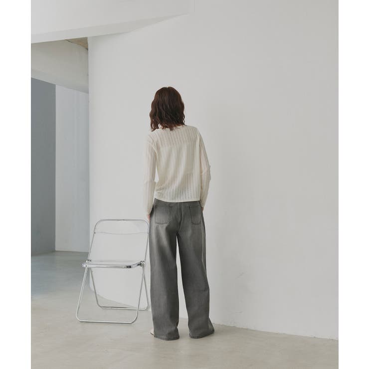 【2026SS新作】シアーリブヘンリーネックトップス | ad thie | 詳細画像4 