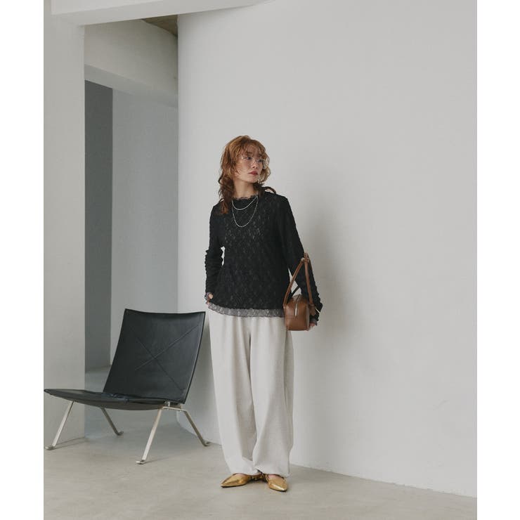 【2026SS新作】リバーシブルプチハイネックレーストップス | ad thie | 詳細画像10 