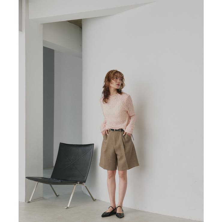 【2026SS新作】リバーシブルプチハイネックレーストップス | ad thie | 詳細画像17 