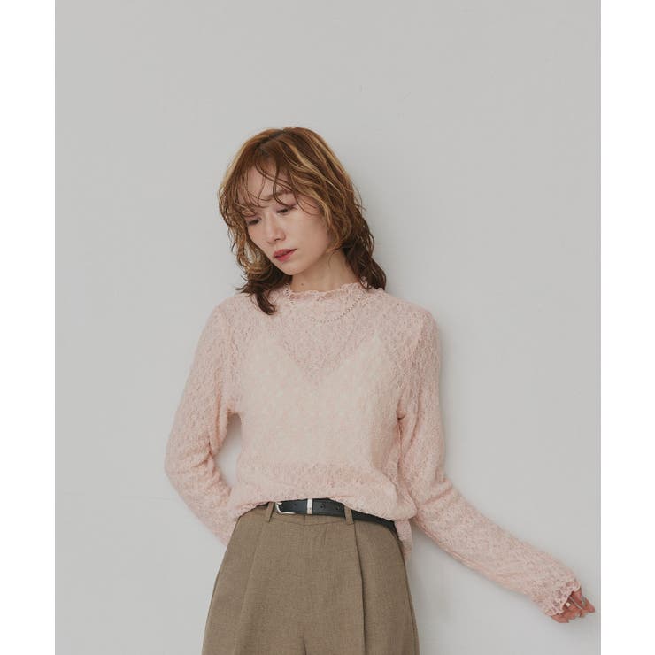 【2026SS新作】リバーシブルプチハイネックレーストップス | ad thie | 詳細画像22 