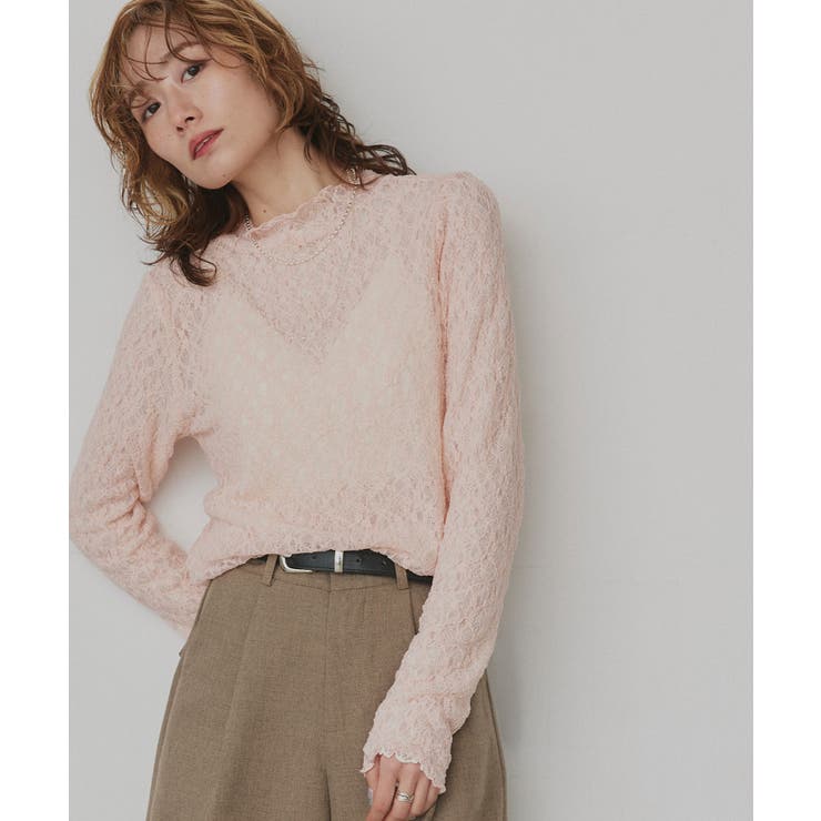 【2026SS新作】リバーシブルプチハイネックレーストップス | ad thie | 詳細画像23 