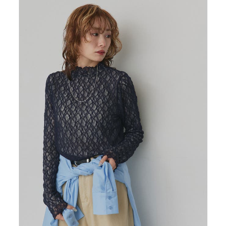 【2026SS新作】リバーシブルプチハイネックレーストップス | ad thie | 詳細画像26 