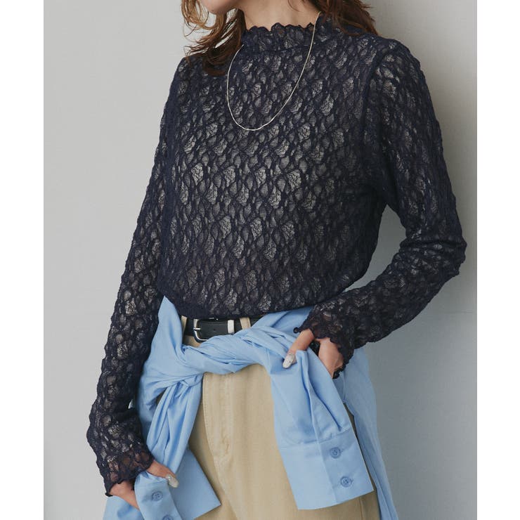 【2026SS新作】リバーシブルプチハイネックレーストップス | ad thie | 詳細画像27 