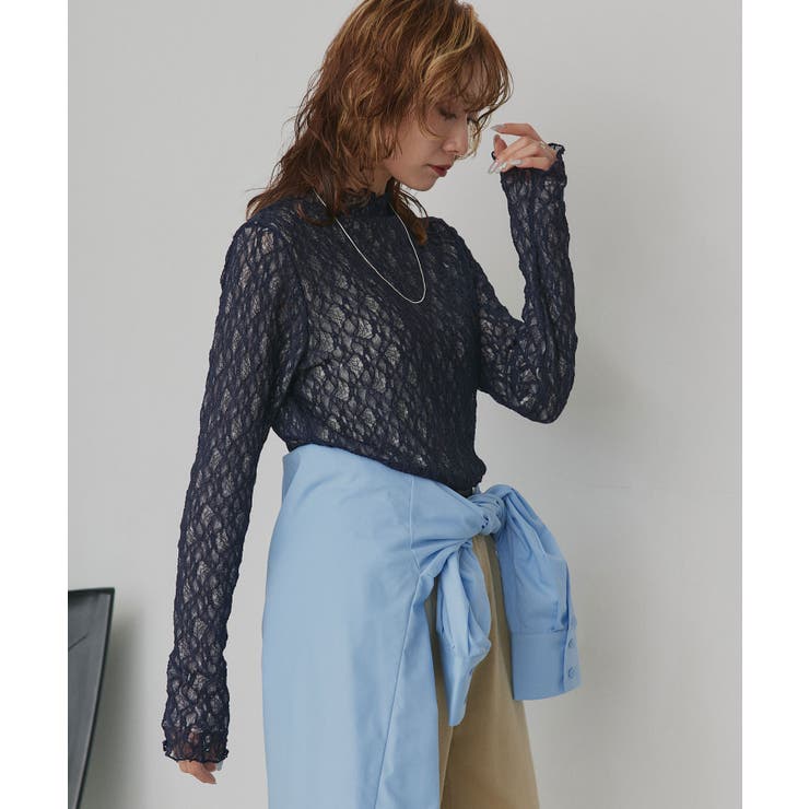 【2026SS新作】リバーシブルプチハイネックレーストップス | ad thie | 詳細画像28 