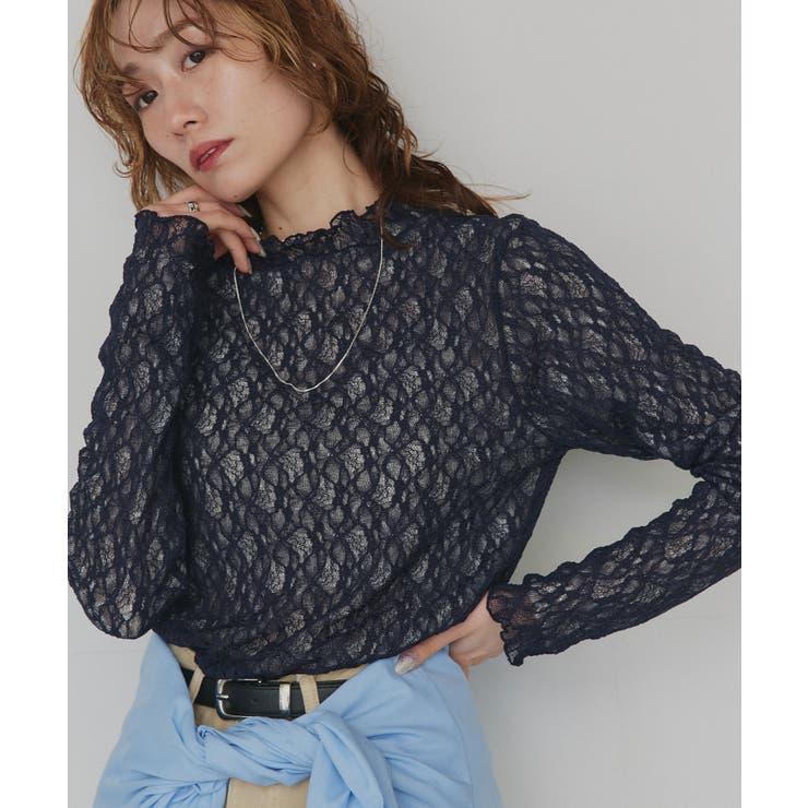 【2026SS新作】リバーシブルプチハイネックレーストップス | ad thie | 詳細画像29 