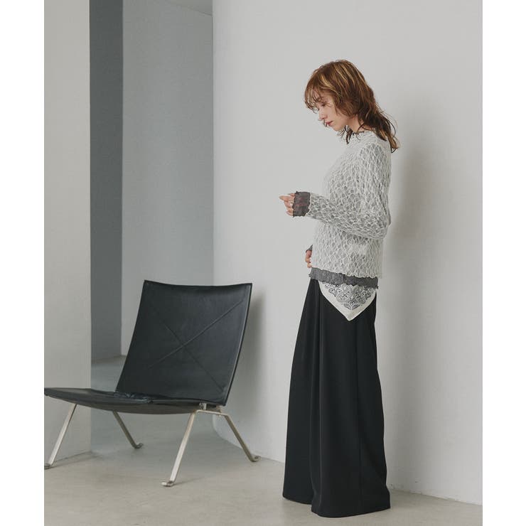 【2026SS新作】リバーシブルプチハイネックレーストップス | ad thie | 詳細画像3 