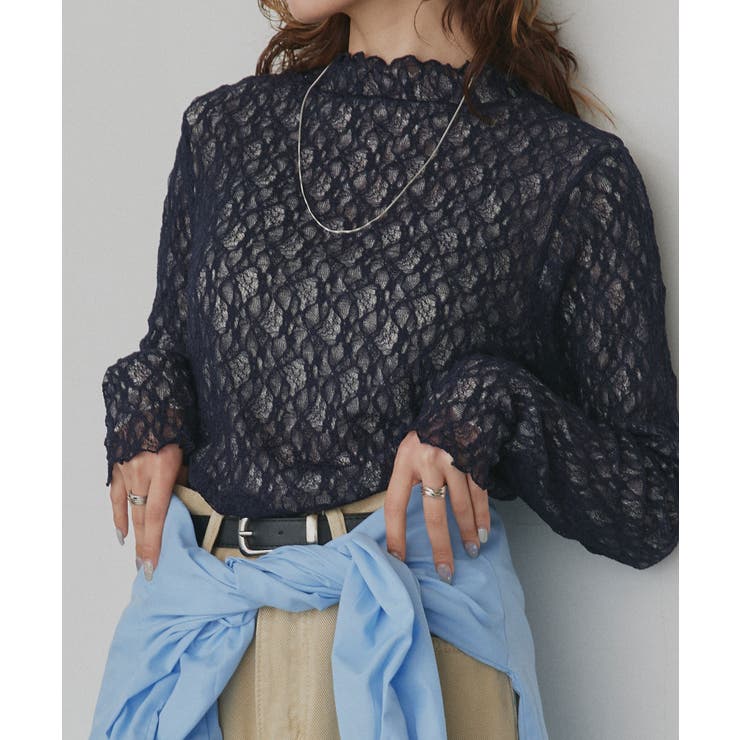 【2026SS新作】リバーシブルプチハイネックレーストップス | ad thie | 詳細画像30 