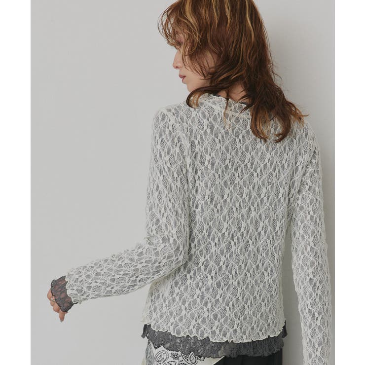 【2026SS新作】リバーシブルプチハイネックレーストップス | ad thie | 詳細画像6 