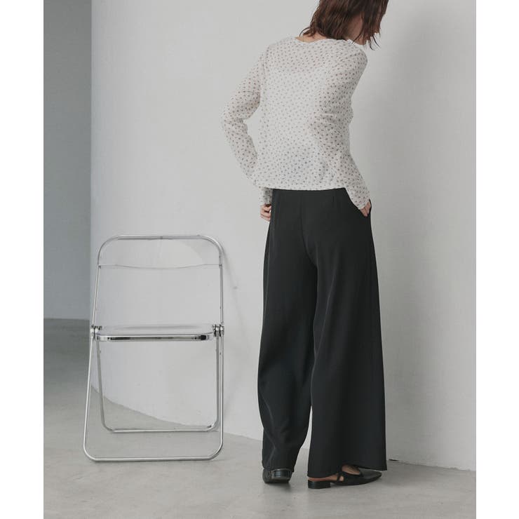 【2026SS新作】小花柄透かし編みニットカーディガン リブキャミソールセット | ad thie | 詳細画像4 