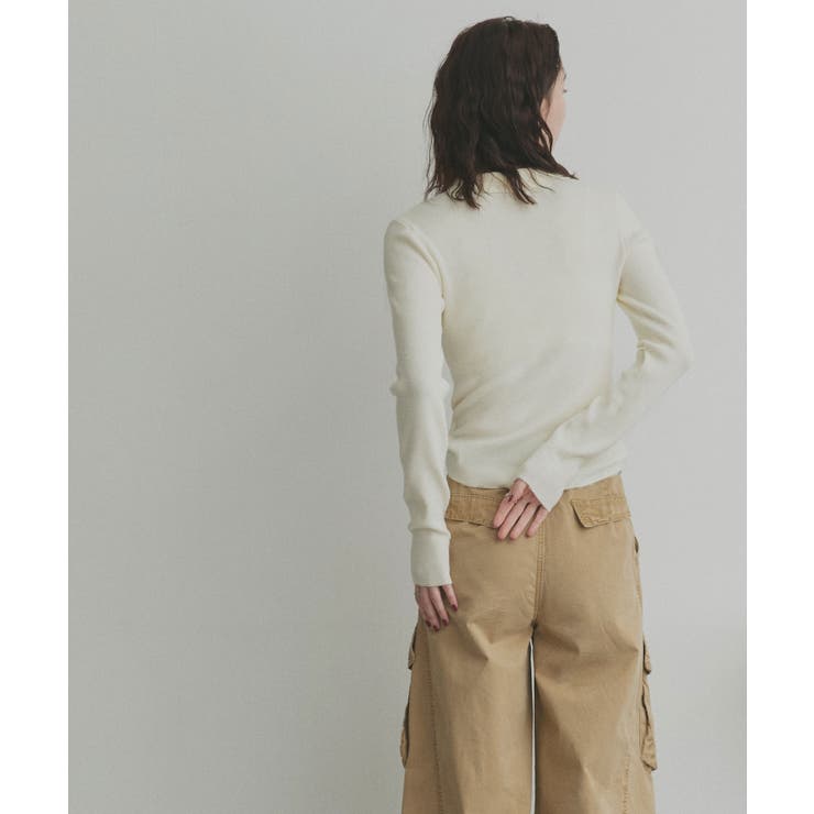 【2026SS新作】ダブルカラーポロニットトップス | ad thie | 詳細画像13 