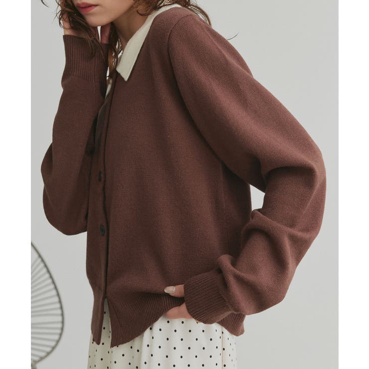 【2026SS新作】バイカラーポロニットカーディガン | ad thie | 詳細画像19 