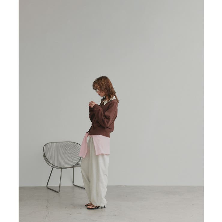 【2026SS新作】バイカラーポロニットカーディガン | ad thie | 詳細画像22 