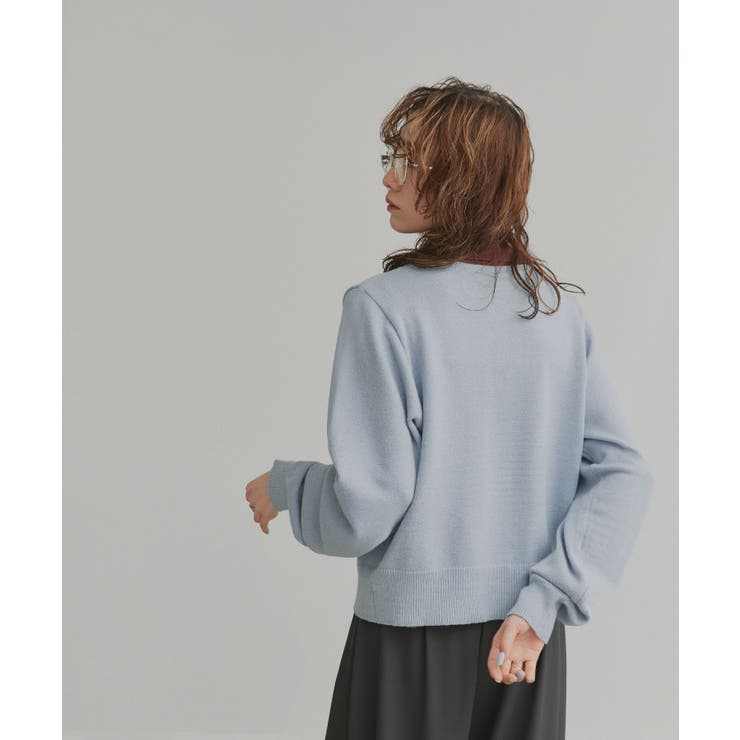 【2026SS新作】バイカラーポロニットカーディガン | ad thie | 詳細画像41 