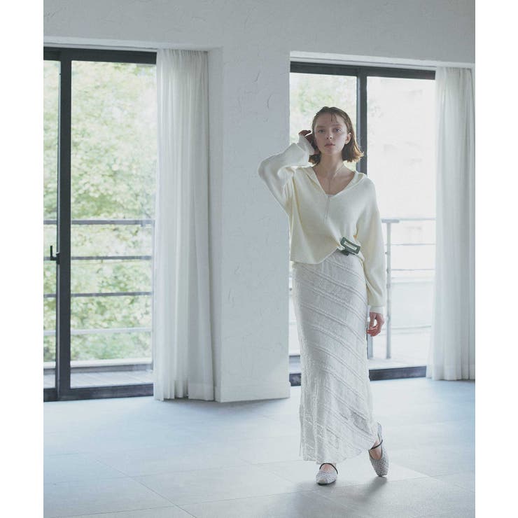 【2026SS新作】フーディーニットプルオーバー | ad thie | 詳細画像4 