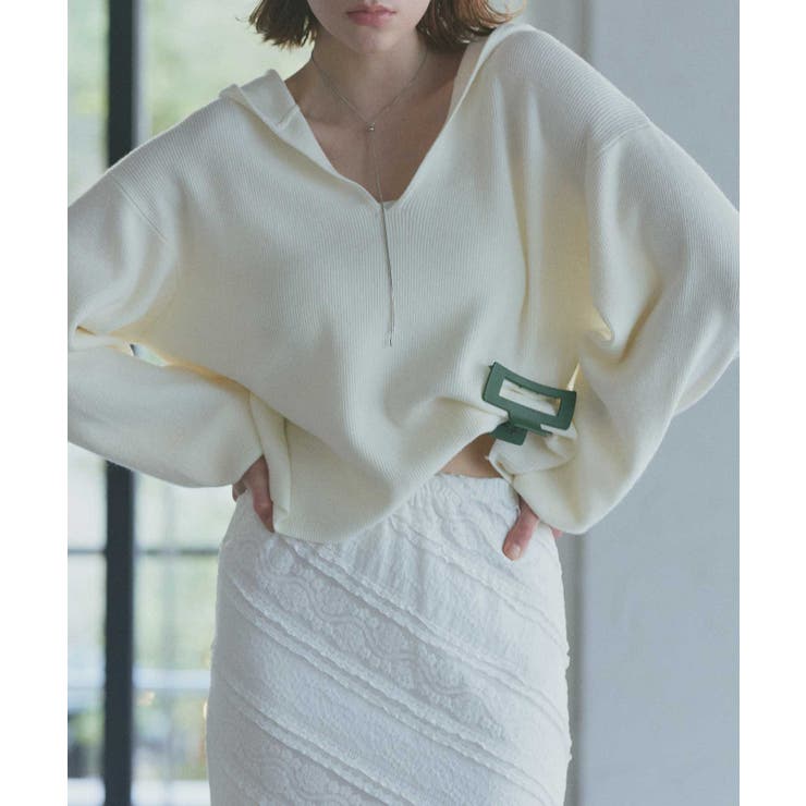 【2026SS新作】フーディーニットプルオーバー | ad thie | 詳細画像6 