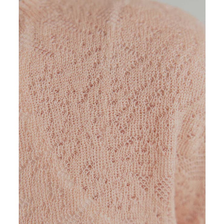 【2026SS新作】透かし柄編みラメニットトップス | ad thie | 詳細画像21 