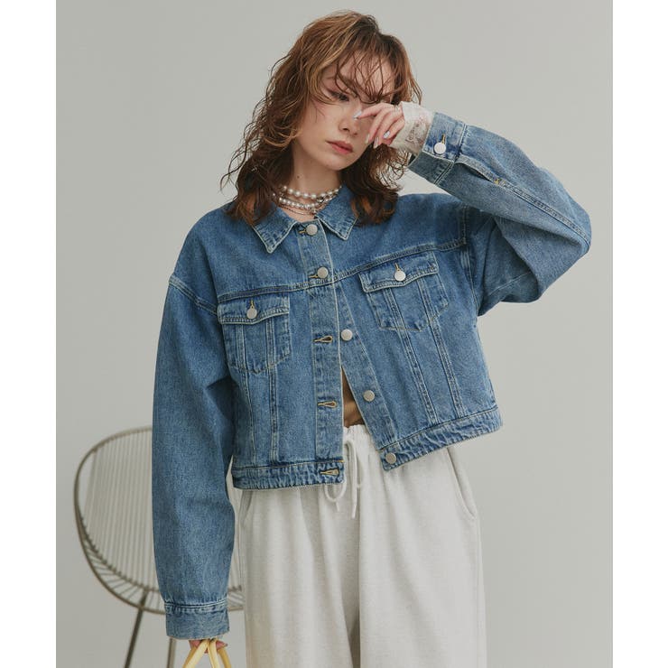 【2026SS新作】ショート丈ヴィンテージデニムジャケット | ad thie | 詳細画像14 