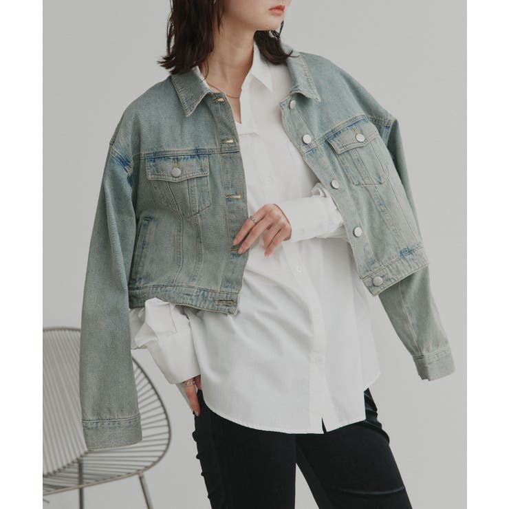 【2026SS新作】ショート丈ヴィンテージデニムジャケット | ad thie | 詳細画像38 