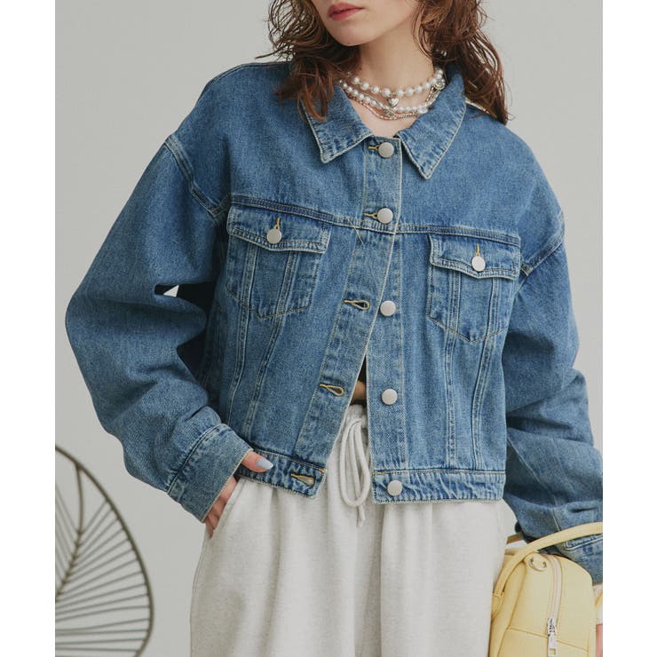 ブルー | 【2026SS新作】ショート丈ヴィンテージデニムジャケット | ad thie