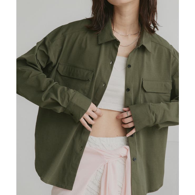 【2026SS新作】ラッシュガード ポケット付きオーバーサイズシャツ	 | ad thie | 詳細画像27 