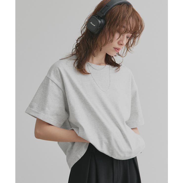 オートミール | 【2026SS新作】ロールアップスリーブTシャツ | ad thie