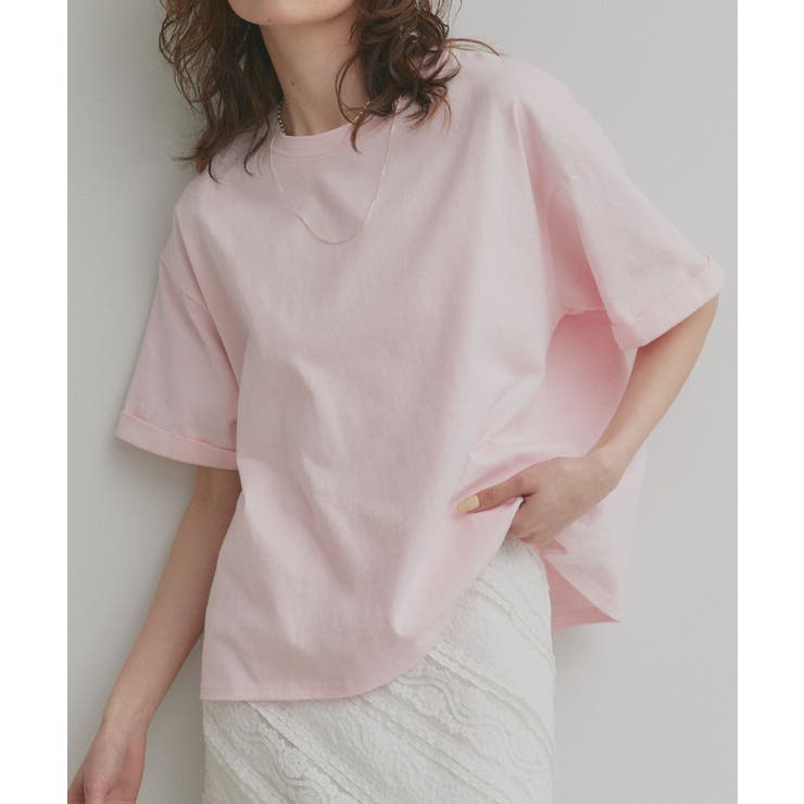ピンク | 【2026SS新作】ロールアップスリーブTシャツ | ad thie