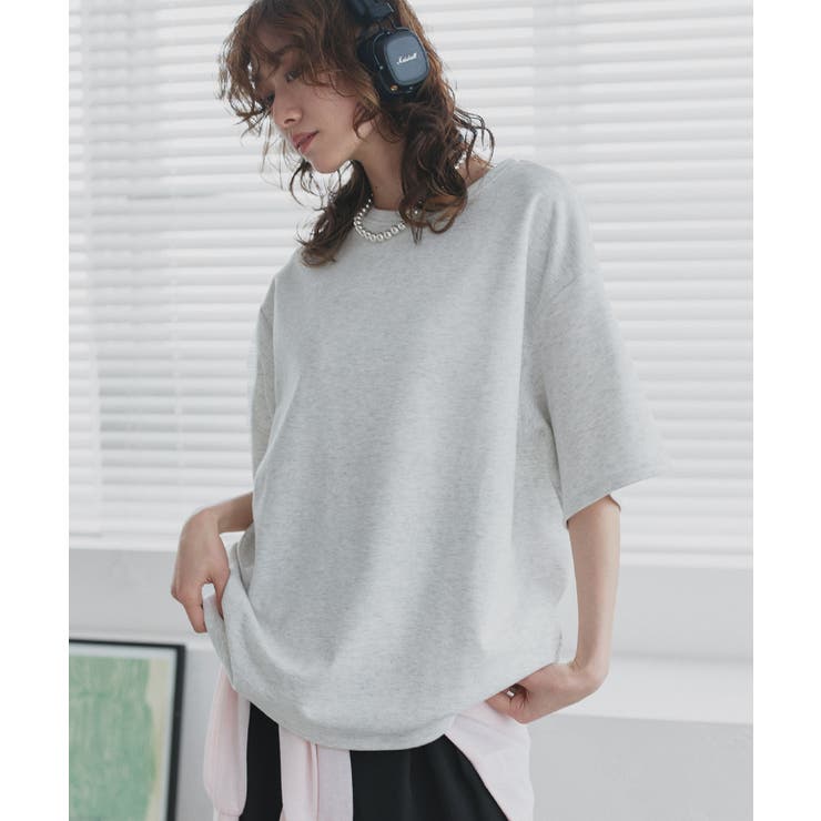 オートミール | 【2026SS新作】ベーシック オーバーサイズTシャツ | ad thie